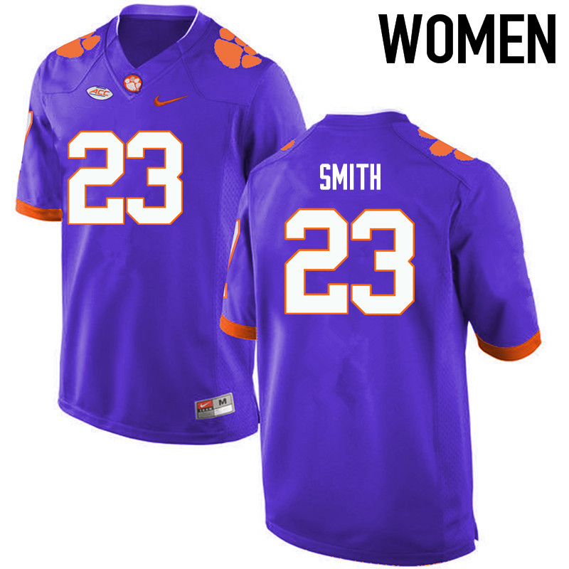 Women Clemson Tigers #23 Van Smith College Football Jerseys-Purple - Click Image to Close